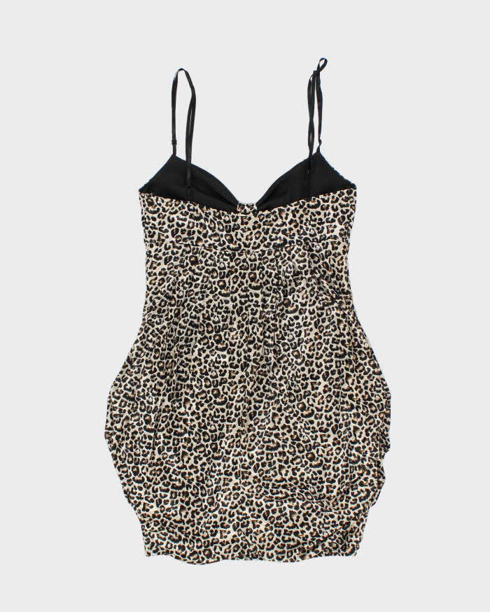 Vintage Y2k 00s Ruby Rox Leopard Print Bubble Dress - S