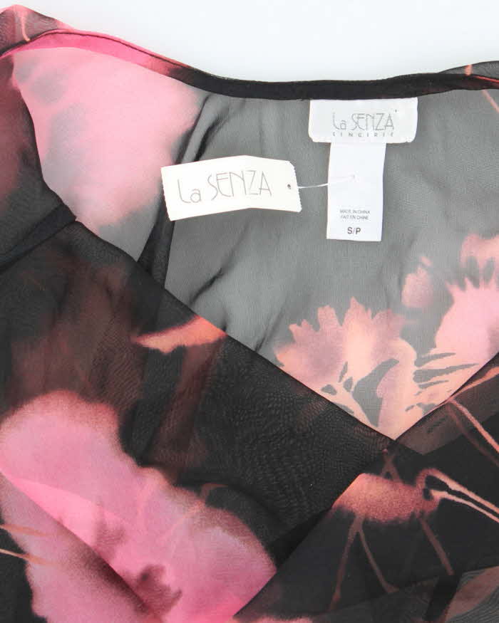 Deadstock Vintage Y2k 00s La Senza Mesh Backless Mini Slip Dress - S