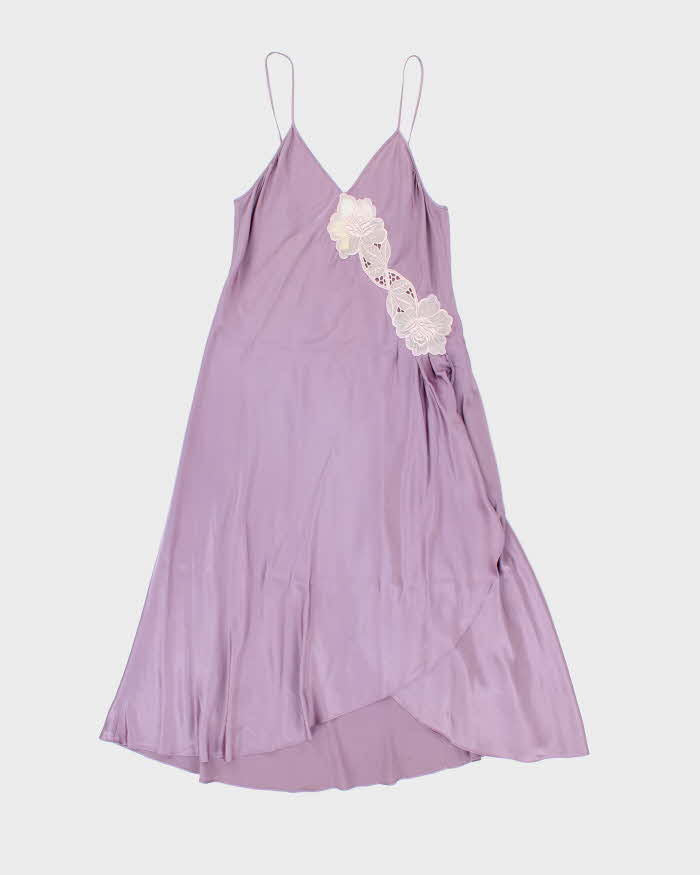 Vintage 90s Romantic Night Silk Slip Dress - S