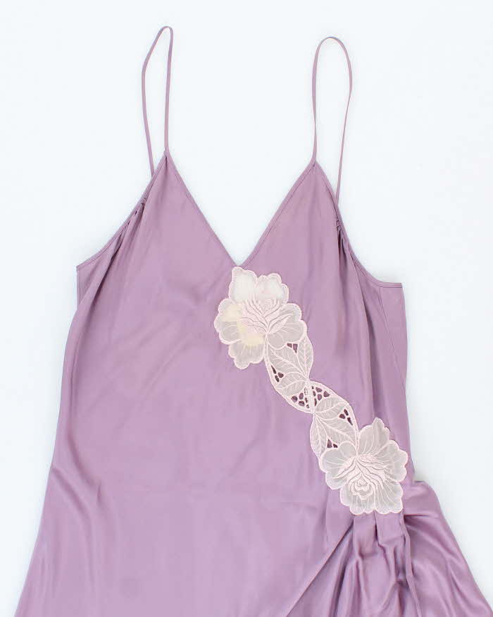 Vintage 90s Romantic Night Silk Slip Dress - S