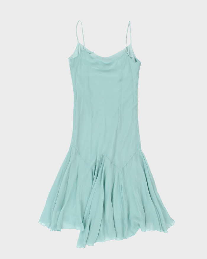 Vintage 00s Darling Blue Silk Dress - S