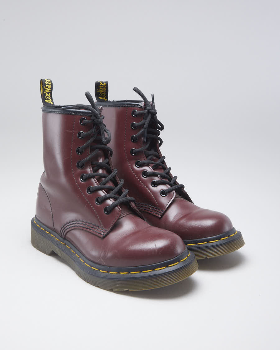 Dr Martens Cherry Red Eyelet Boots UK - Main Image