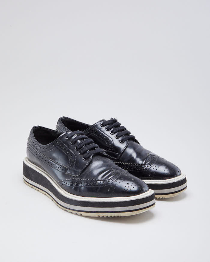 Prada Platform Shoes Women Vintage Woman's Black Prada