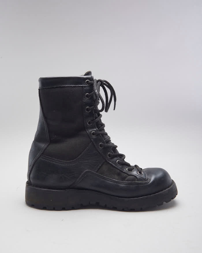 Vintage Women's Round Toe Combat Boots - UK 4.5