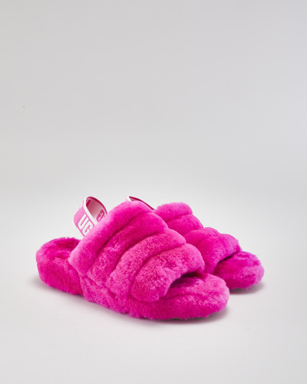 Pink Uggs Slides Fluffy UGG Kids Fluff Yeah Shearling Slides Pink