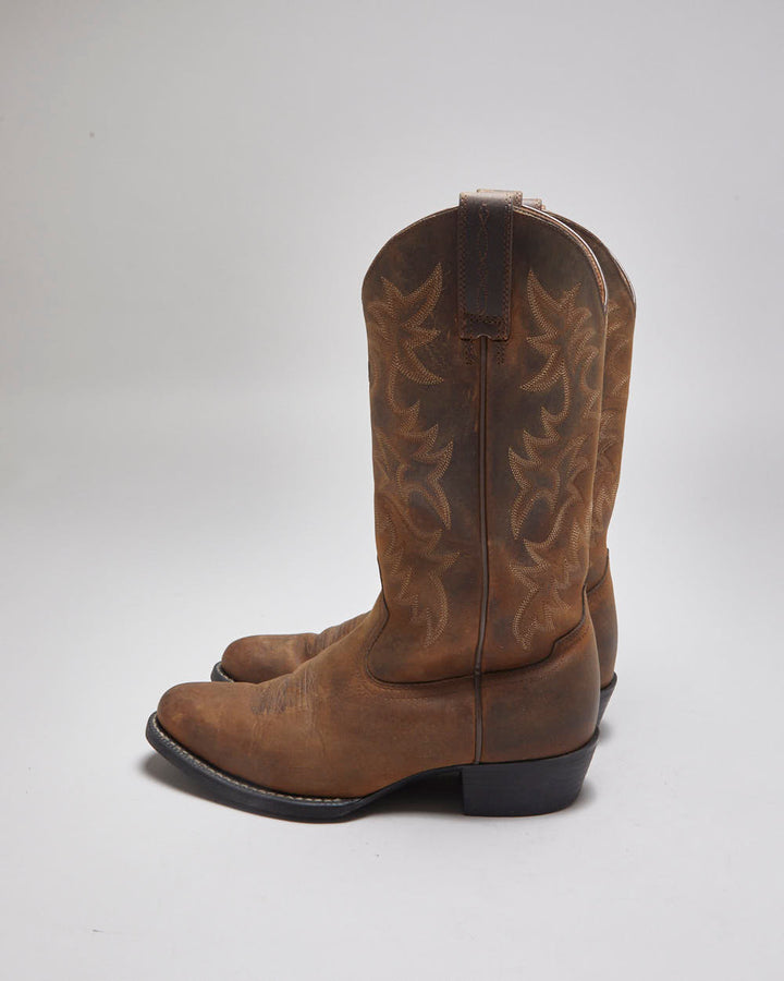 Vintage Ariat Brown Leather Cowboy Boots - UK 6.5