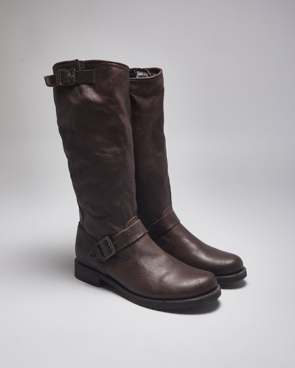 Knee High Vintage Frye Boots Vintage Frye Leather Brown Boots UK6