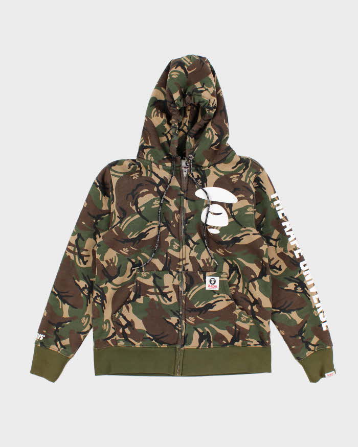 Woman's Camo AAPE Utility Style zip Up  Hoodie - M