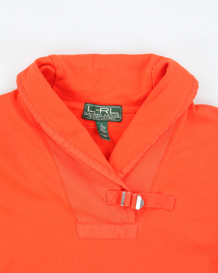 Vintage Women's Ralph Lauren Lightweight Buckle Hoodie - L