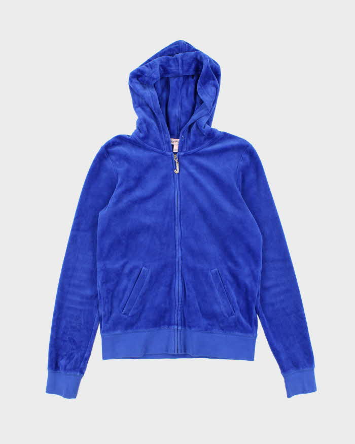 Juicy Couture Blue Zip-Up Hoodie M – Rokit - Main Image