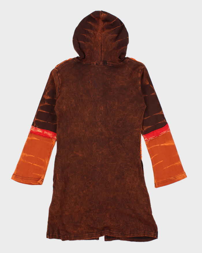 Vintage Y2k Deadstock Textured Long Zip-Up Hoodie- S
