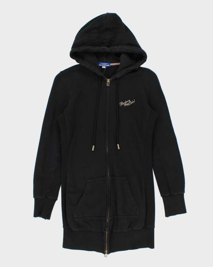 Vintage Y2K 00s Women's Burberry Blue Label Long Zip-Up Hoodie - M