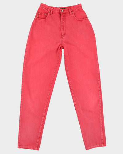 Vintage 90s Brody High Waisted Washed Red Denim Jeans - W27