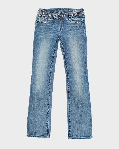 Miss Selfridge - Jean évasé délavage moyen - Bleu | ASOS Miss Selfridge - Jean évasé délavage moyen - Bleu | ASOS