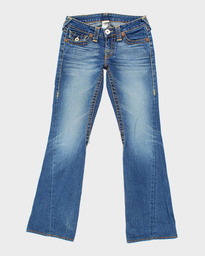 TRUE RELIGION flaredenimpants Y2Kグランジ00s Vintage Y2k 00s True Religion Dark Wash Flared Jeans - W29 L33 – Rokit
