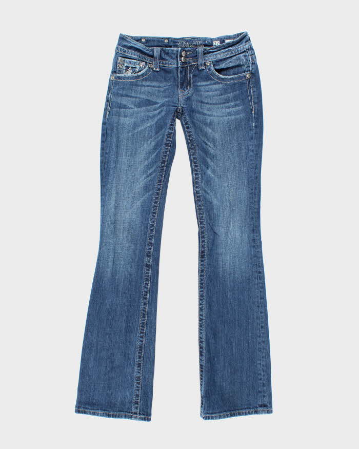 Vintage Y2K Miss Me Medium Wash Flared Jeans - W27 L33 – Rokit
