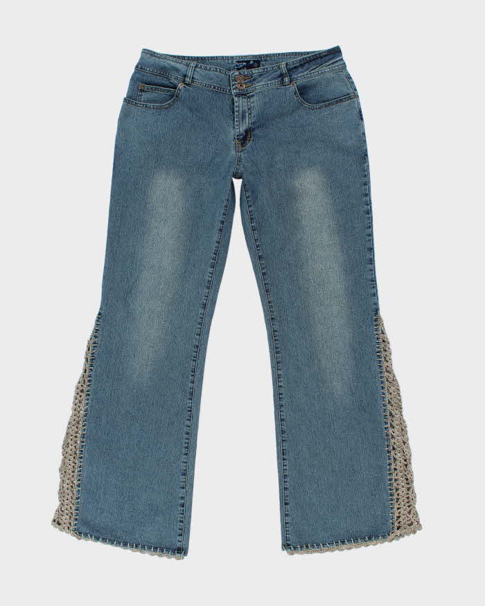 Vintage Y2k 00s Armour Crochet Detail Jeans - W34 L32