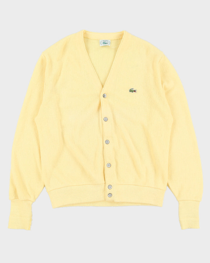 Vintage 80s Lacoste Yellow Acrylic Cardigan - L