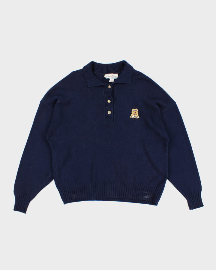 Womens Navy Oscar de la Renta Knitwear