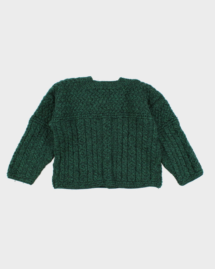 Vintage Carraig Donn Green Wool Cardigan - S