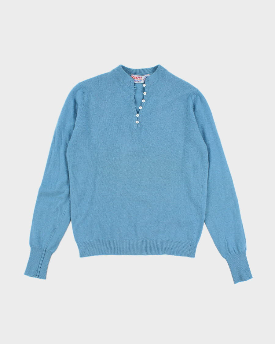 トップス 80s Ballantyne Pure Cashmere V 42 80s〜Ballantyne カシミア Vネック サイズ42 ブラック旧タグ