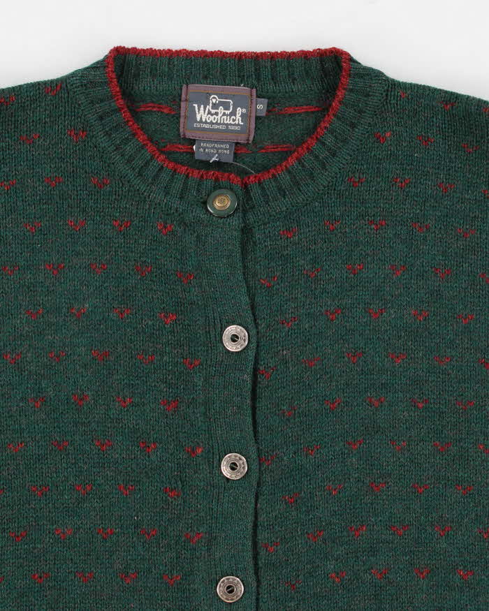 Vintage 80s Woolrich Heart Detailed Cardigan - S
