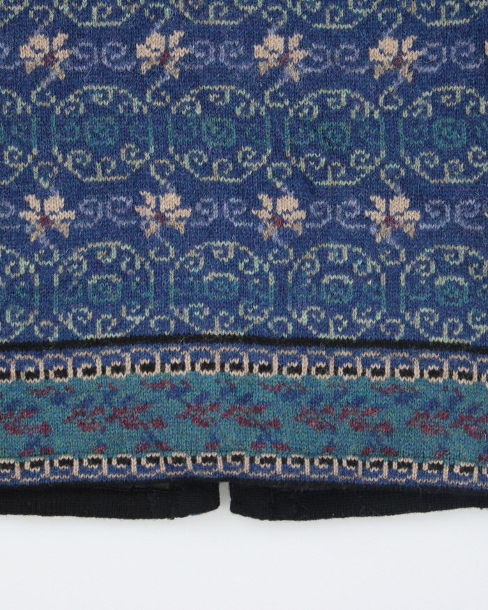 Vintage Women's Icelandic Patterned Clasp Close Cardigan - M