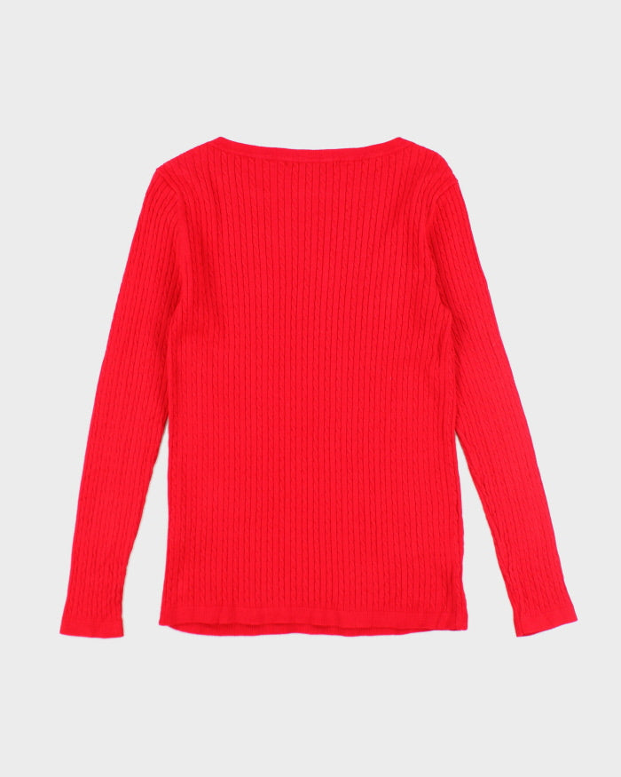 Tommy Hilfiger Red Knit Jumper - M