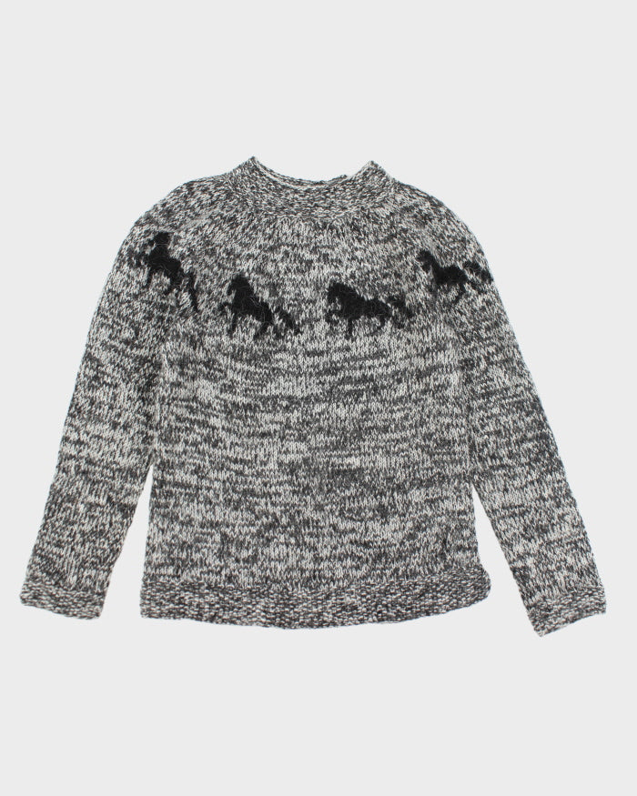 Vintage Wool Blend Horse jumper - M