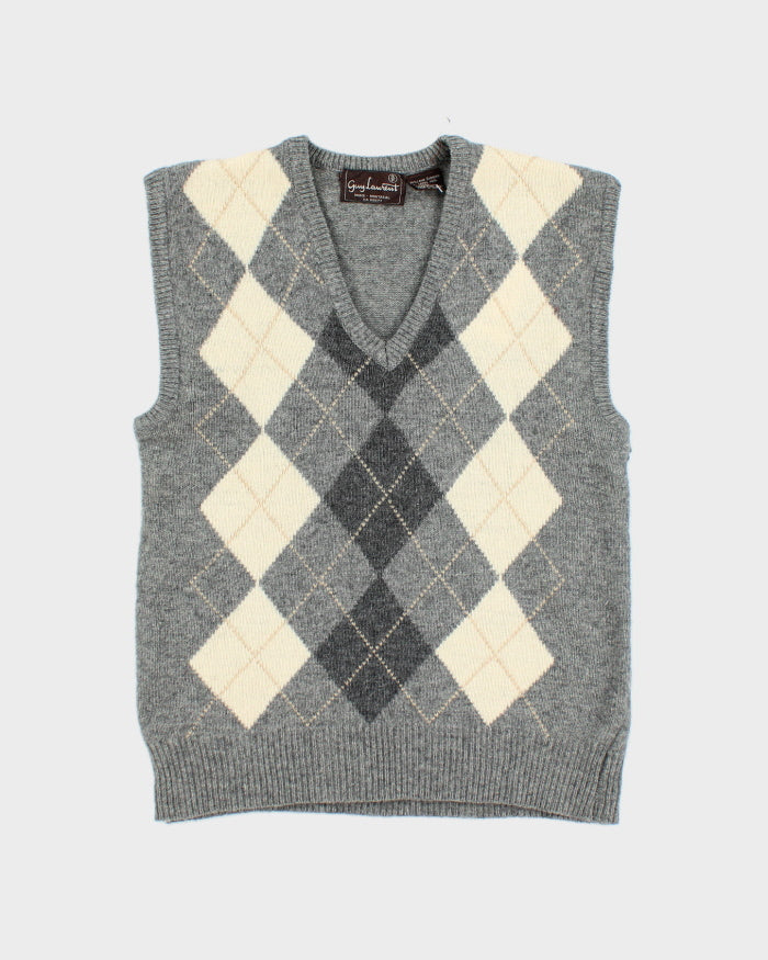 Vintage Guy Laurent Argyle Wool Blend Tank Knit - S