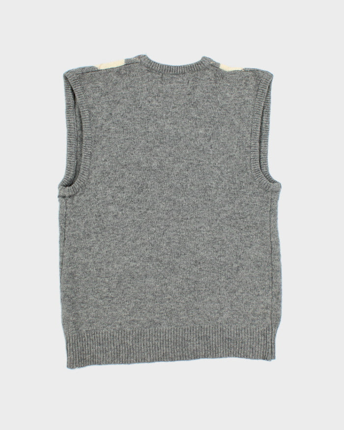 Vintage Guy Laurent Argyle Wool Blend Tank Knit - S