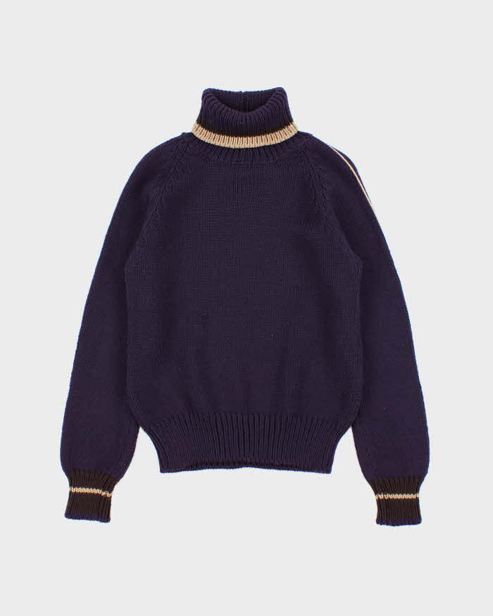 Vintage AW2001 Prada Sport Women's Chunky Wool Ribbed Roll Neck