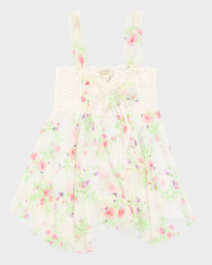 Vintage 90s Victoria's Secret Floral Lace Slip Dress - S