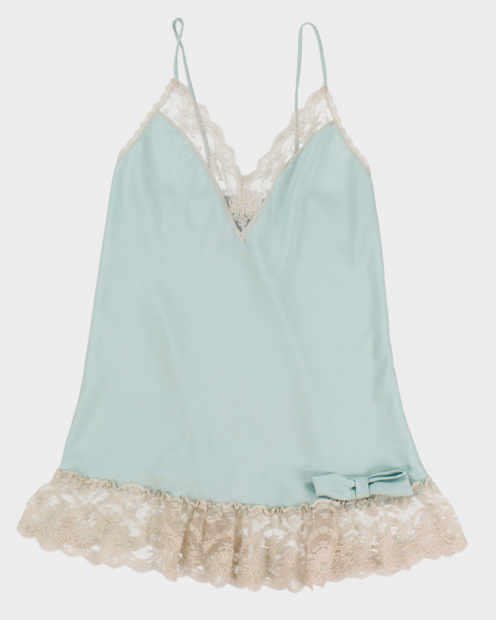 Vintage 80s Undercover Wear Blue Slip Dress - M