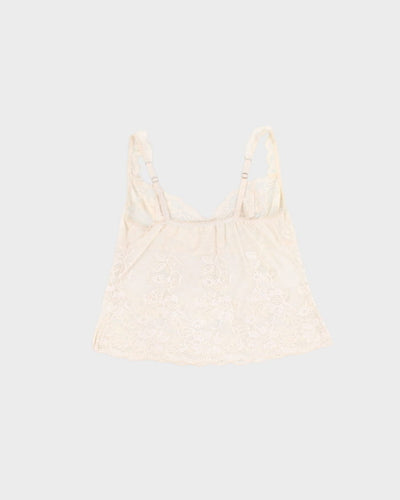 Vintage 90s Arianne White Lace Cami - S