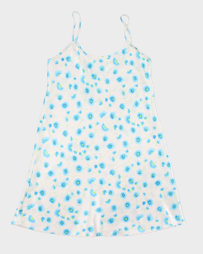 slip dress blue 90s Icon V Slip Dress