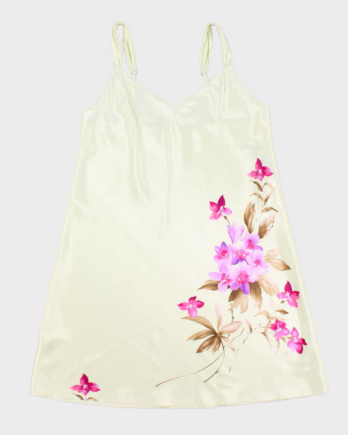 Valerie Stevens Green Floral Slip Dress M