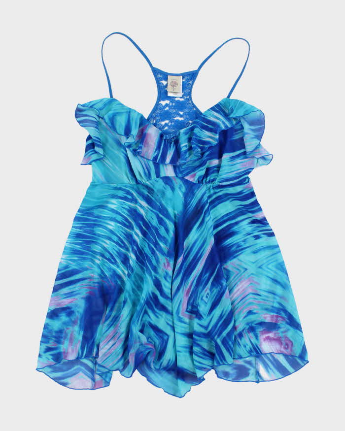 y2k mesh dress Y2k 00s In Bloom Mesh Lace Slip Dress