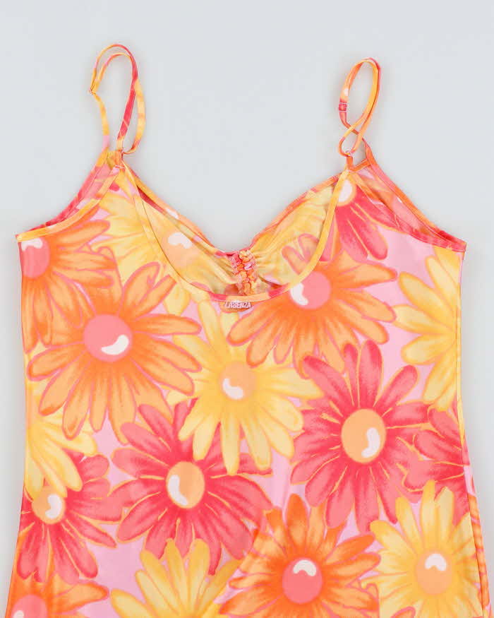 Vintage 90s La Senza Floral Ruched Cami Top - M