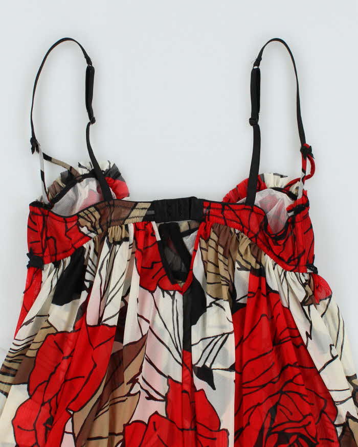 Y2k 00s La Senza Mesh Floral Cami - L