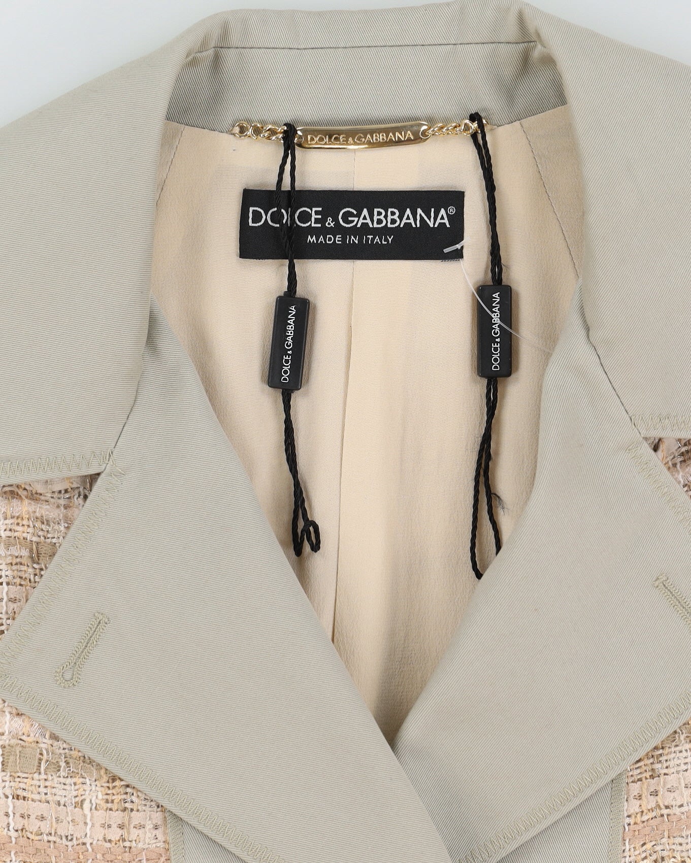 Dolce & Gabbana Beige Short Sleeve Blazer Jacket - S