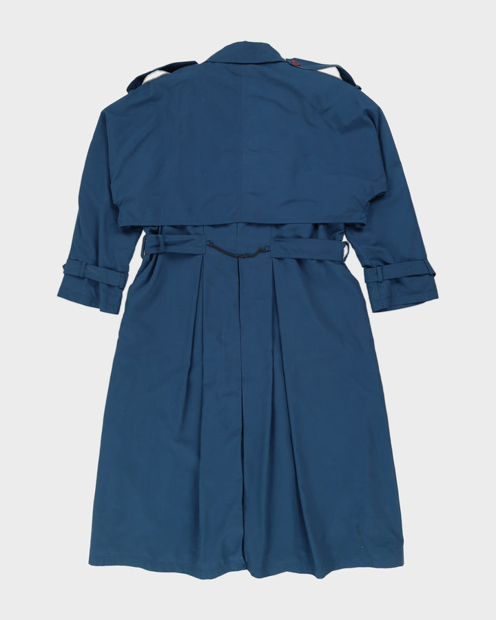 Vintage 80s Niccolini Blue Trench Coat - XL