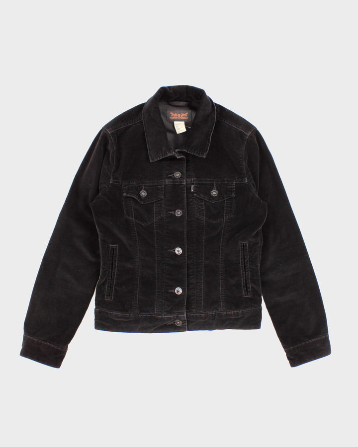 Black Velour Levi's Jacket - S