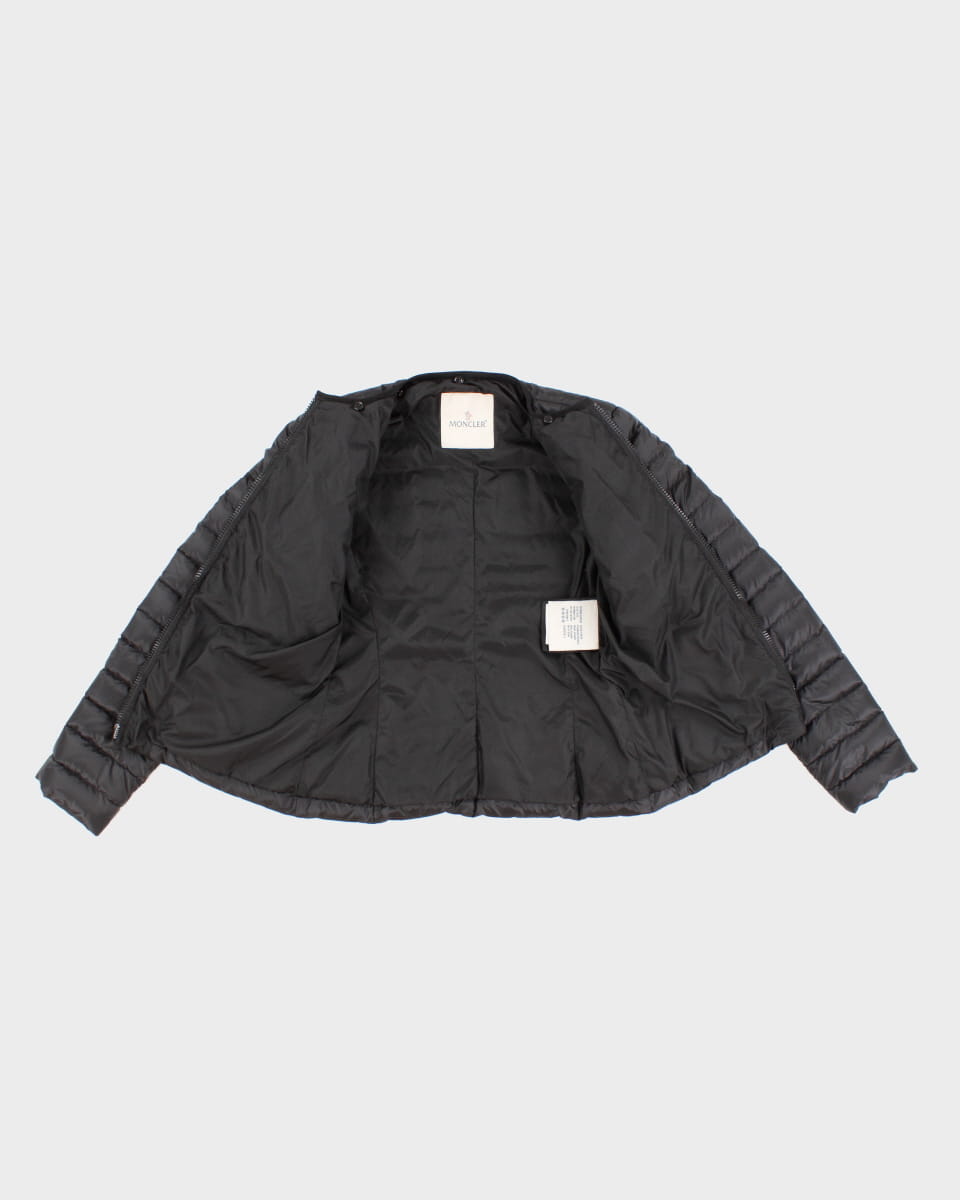 Womens Black Beaded Moncler Puffer Jacket - XS