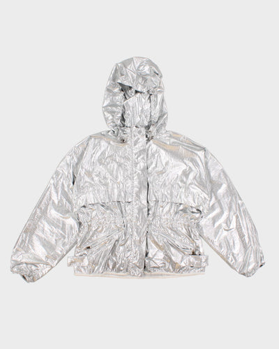 Vintage Moncler Silver Hooded Jacket - L