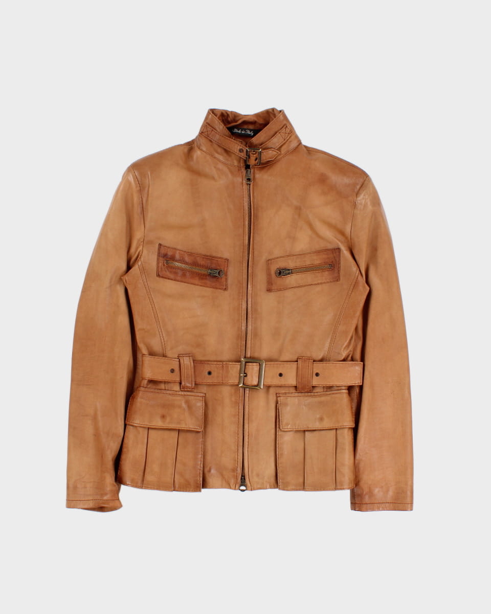 Cowboy Vegan Leather Jacket | Jaded London - XS / Brown