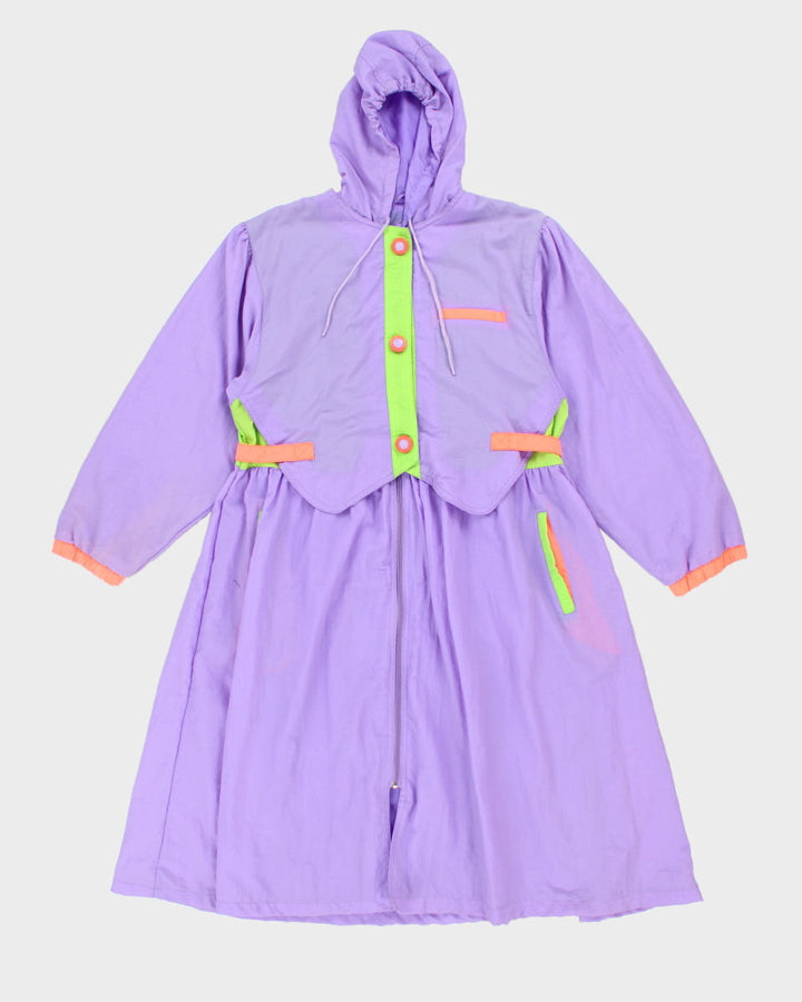 Vintage Bandito Hooded Purple Coat - L