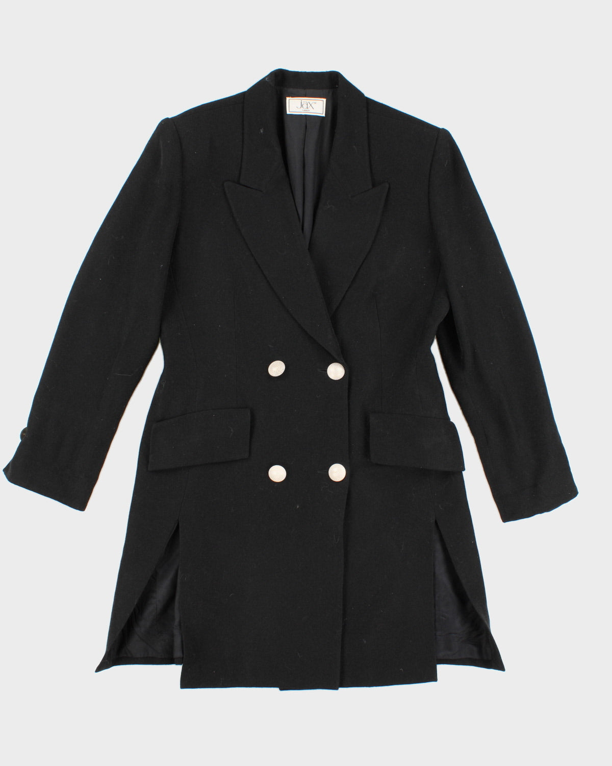 Womens 1990s Black Double Breasted Suit Jacket - M – Rokit