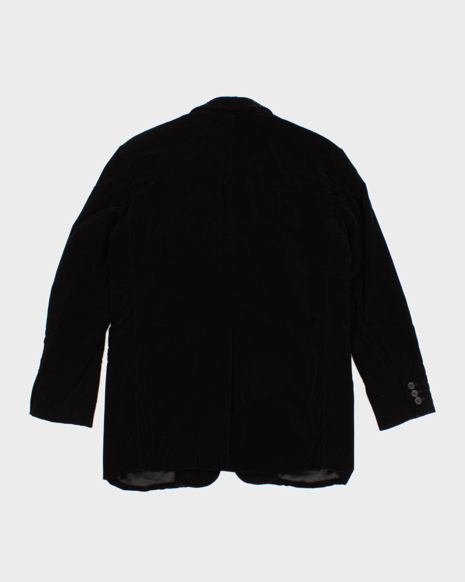Womens Black Velvet Armani Exchange Suit Jacket - M