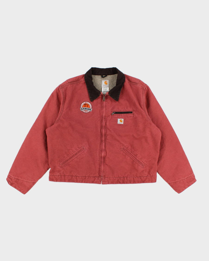 Vintage Carhartt Fleece Lined Rust Work Wear Jacket - XXL